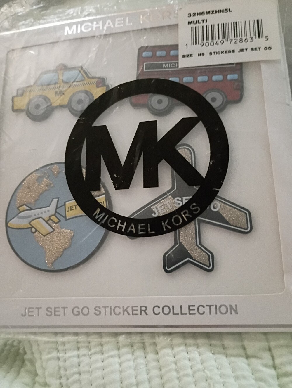 Michael Kors Multi-Color Jet Set Go Sticker Sheet with Black MK Logo